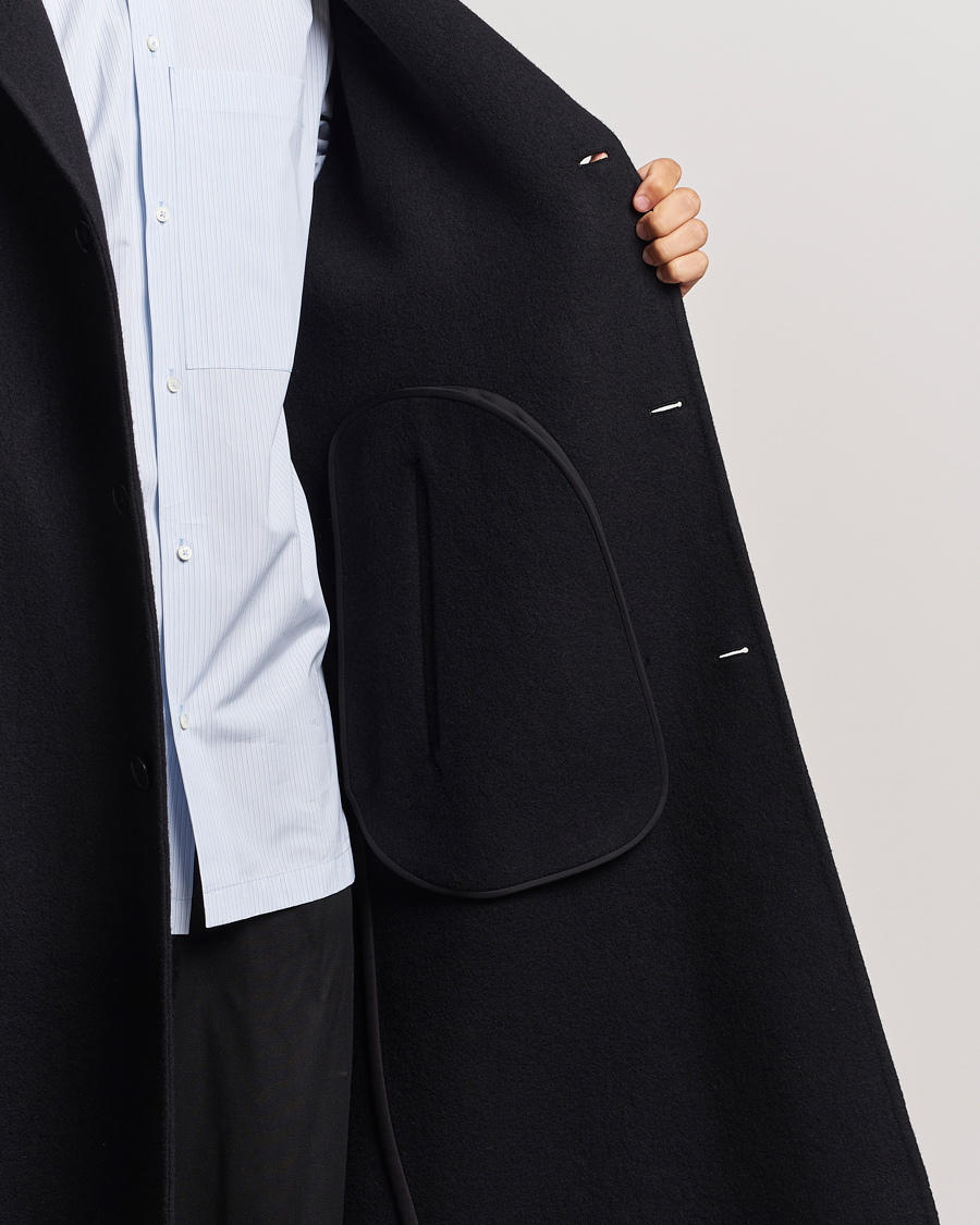 Herre | Jakker | Jil Sander | Felted Wool Coat Black