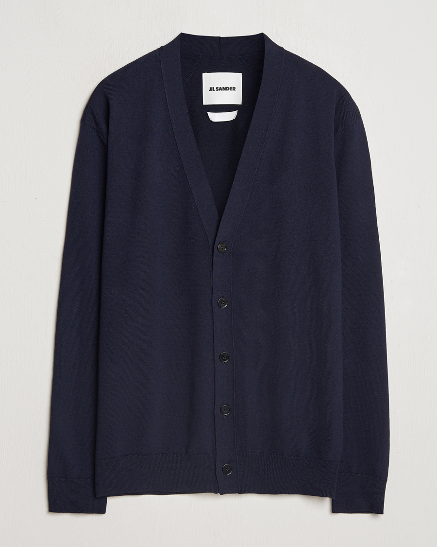 Herre | Trøjer | Jil Sander | Superfine Merino Cardigan Navy