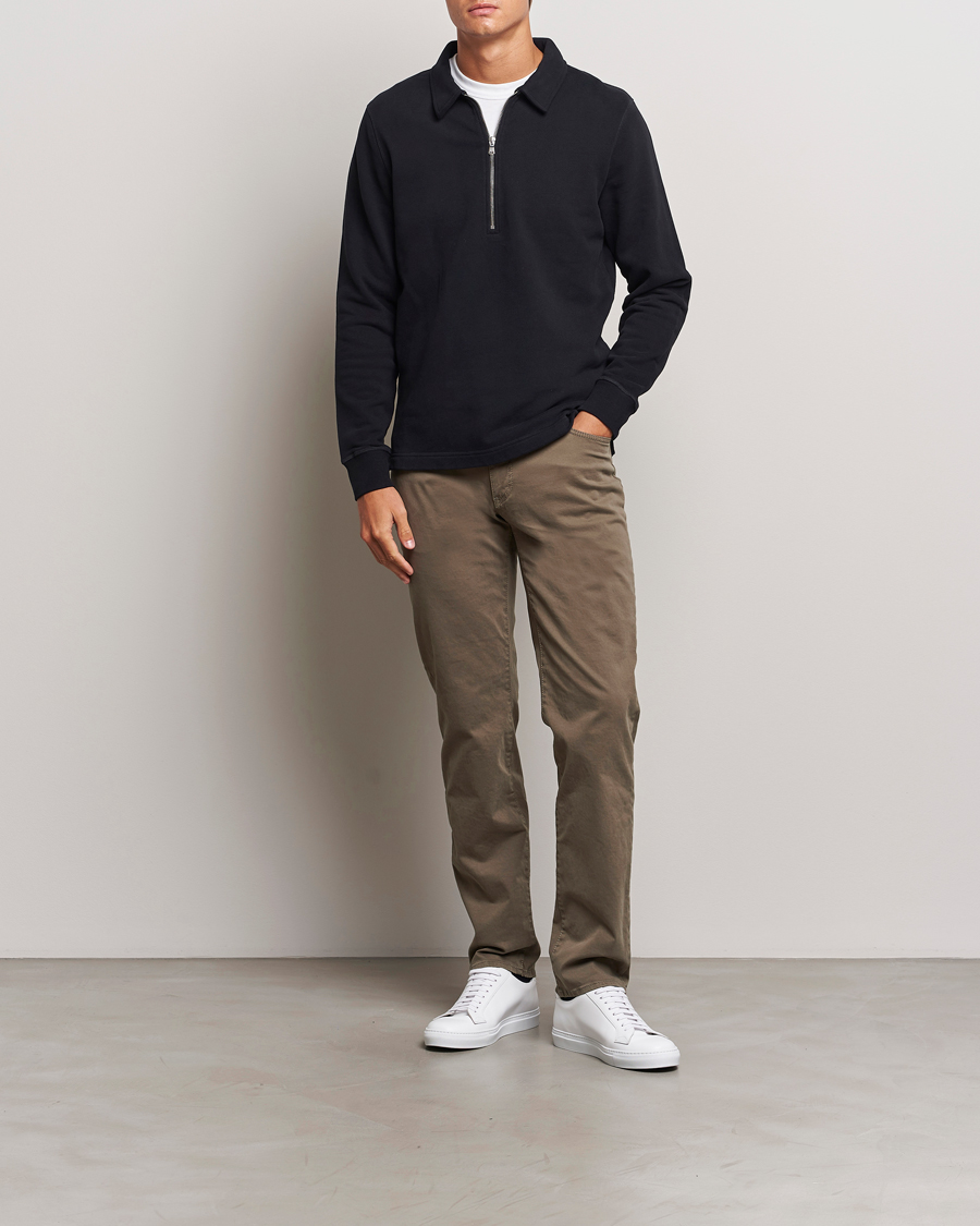 Herre | Bukser | Brax | Cadiz Cotton Satin 5-Pocket Pants Khaki
