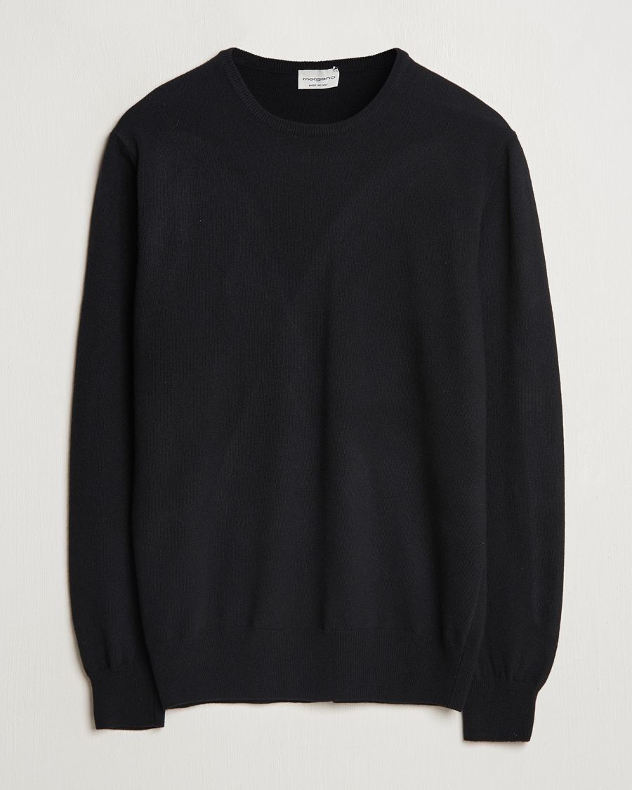 Herre | Trøjer | Morgano | Wool/Cashmere Crewneck Black