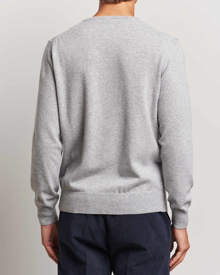 Herre | Trøjer | Morgano | Wool/Cashmere Crewneck Mid Grey