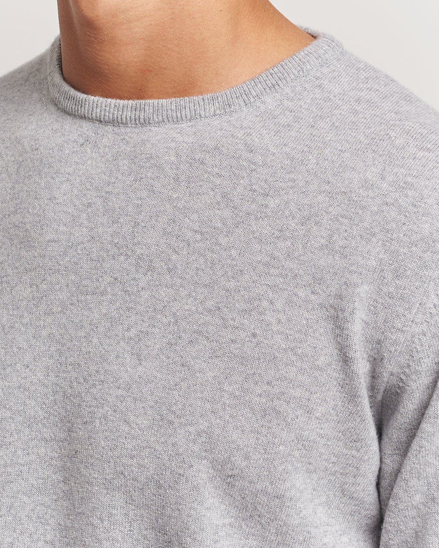 Herre | Trøjer | Morgano | Wool/Cashmere Crewneck Mid Grey