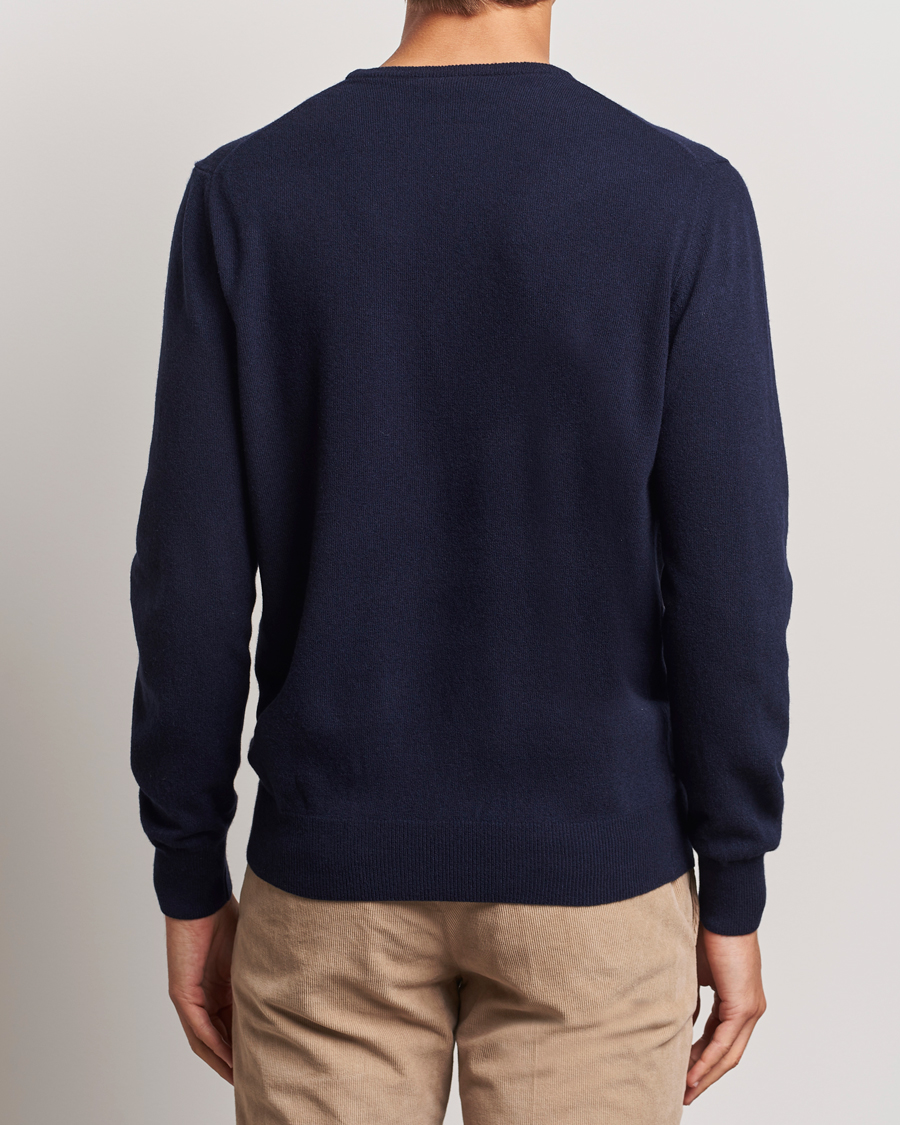 Herre | Trøjer | Morgano | Wool/Cashmere Crewneck Navy