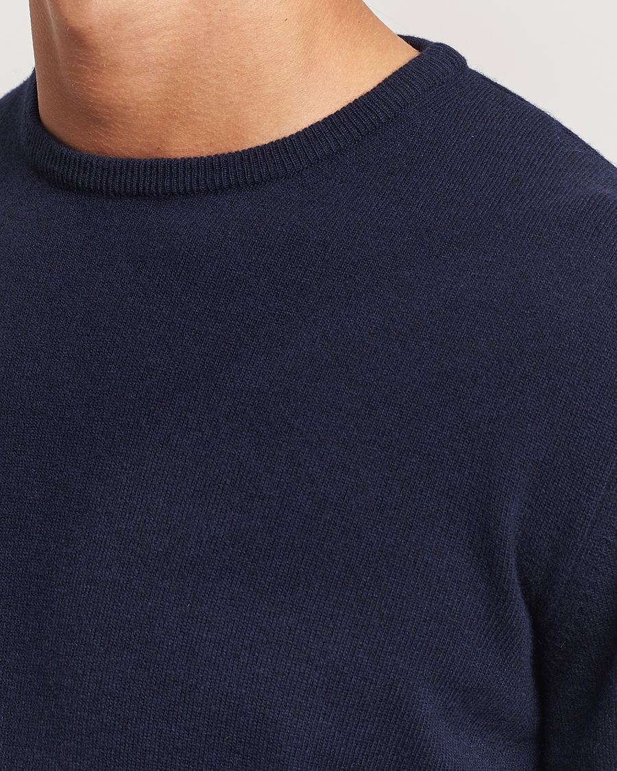 Herre | Trøjer | Morgano | Wool/Cashmere Crewneck Navy