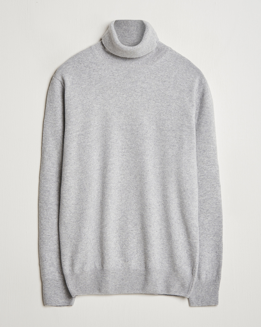 Herre | Trøjer | Morgano | Wool/Cashmere Rollneck Mid Grey