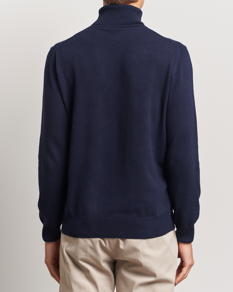 Herre | Trøjer | Morgano | Wool/Cashmere Rollneck Navy