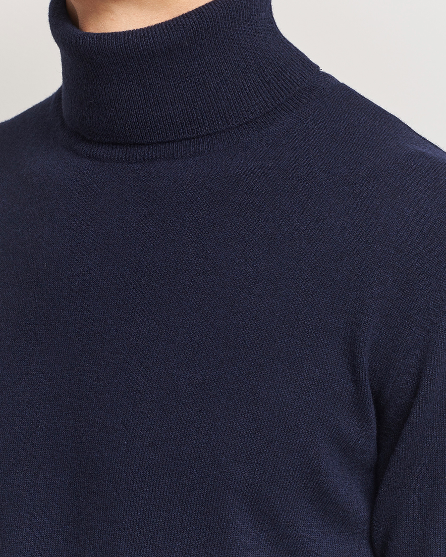 Herre | Trøjer | Morgano | Wool/Cashmere Rollneck Navy