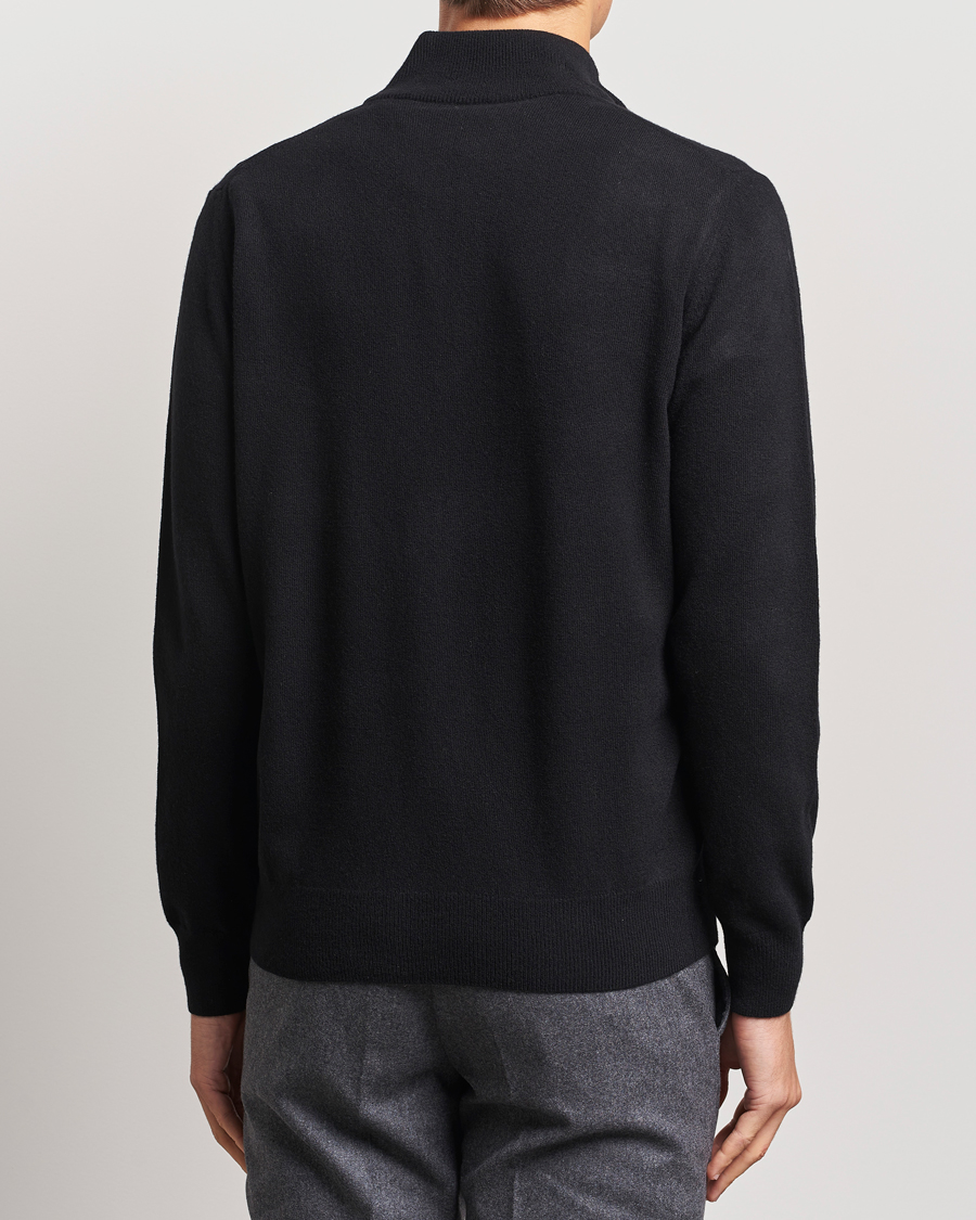 Herre | Trøjer | Morgano | Wool/Cashmere Half-Zip Black