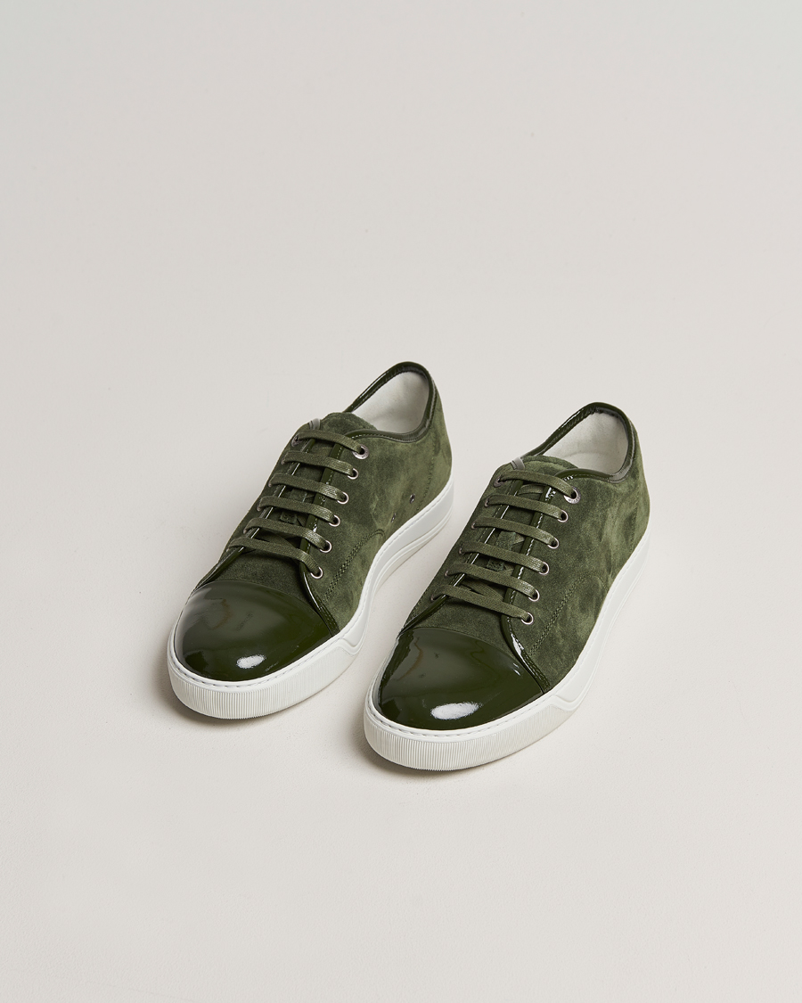 Herre | Lanvin | Lanvin | Patent Cap Toe Sneaker Olive