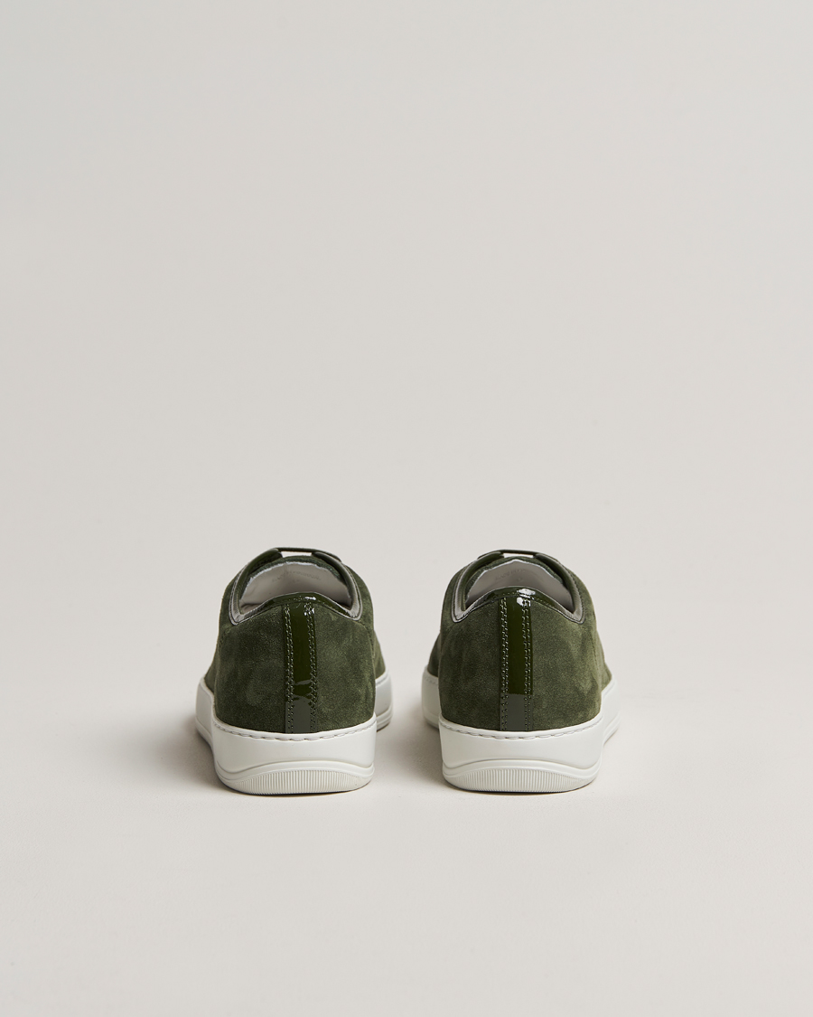 Herre | Lanvin Patent Cap Toe Sneaker Olive | Lanvin | Patent Cap Toe Sneaker Olive