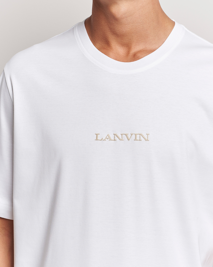 Herre | T-Shirts | Lanvin | Embroidered Logo T-Shirt White