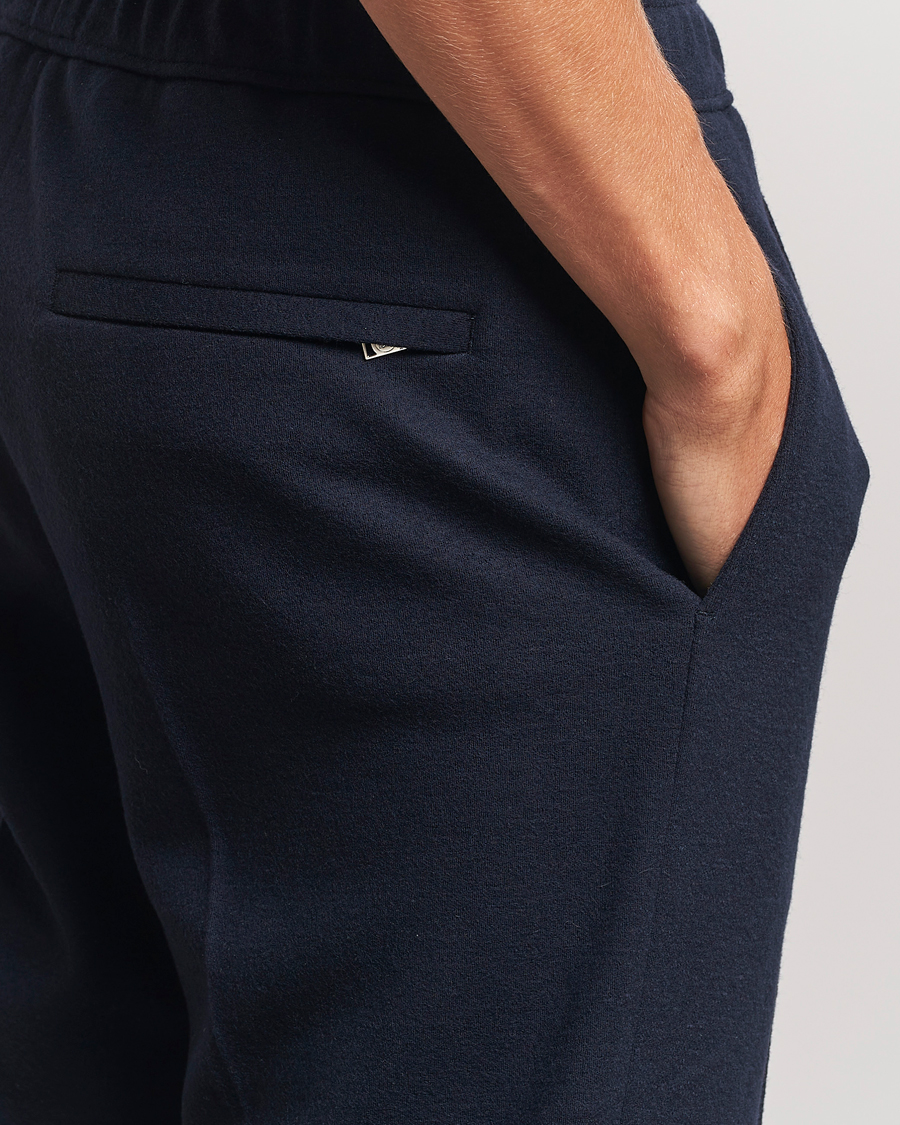 Herre | Bukser | Lanvin | Wool Drawstring Trousers Navy