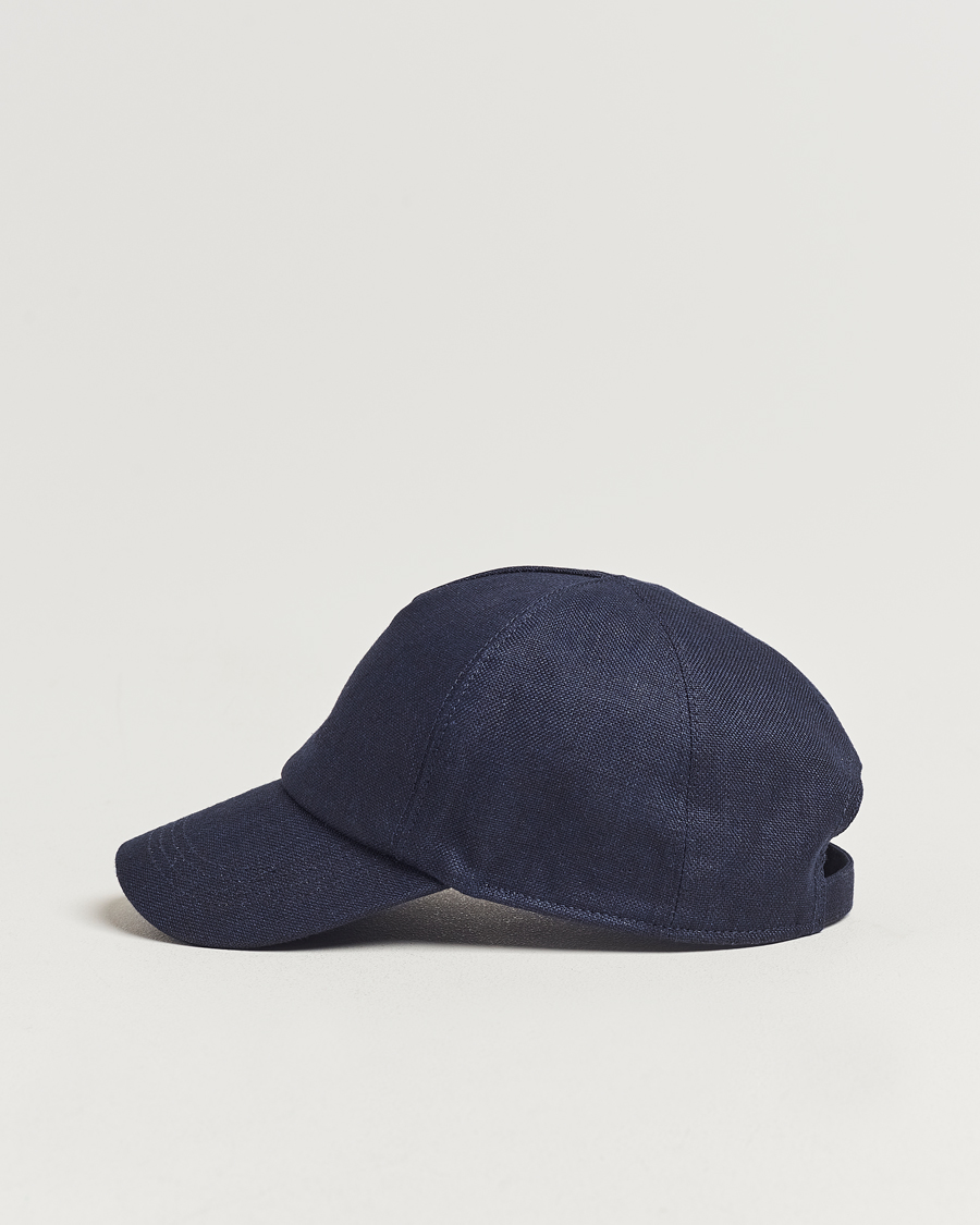 Men | Accessories | Wigéns | Baseball Linen Cap Navy