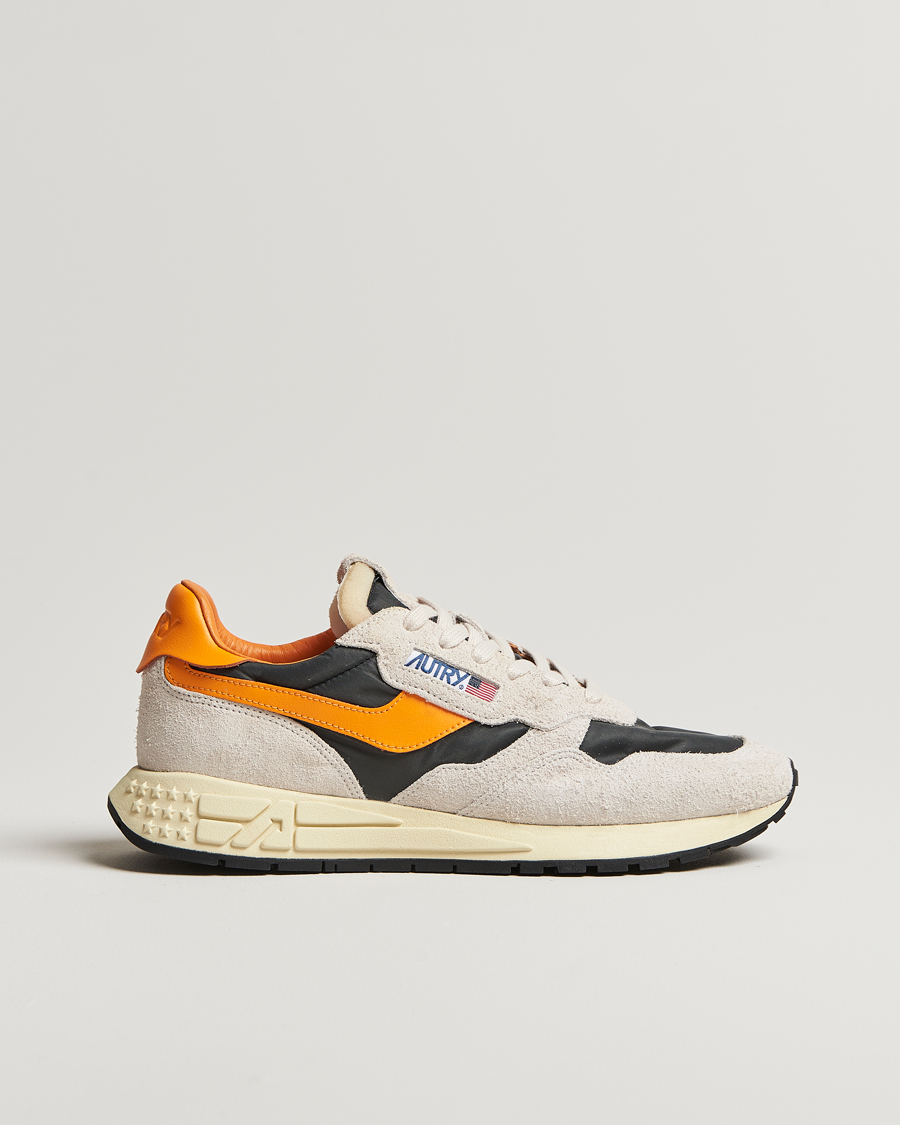 Herre | Autry Reelwind Running Sneaker White/Grey/Orange | Autry | Reelwind Running Sneaker White/Grey/Orange