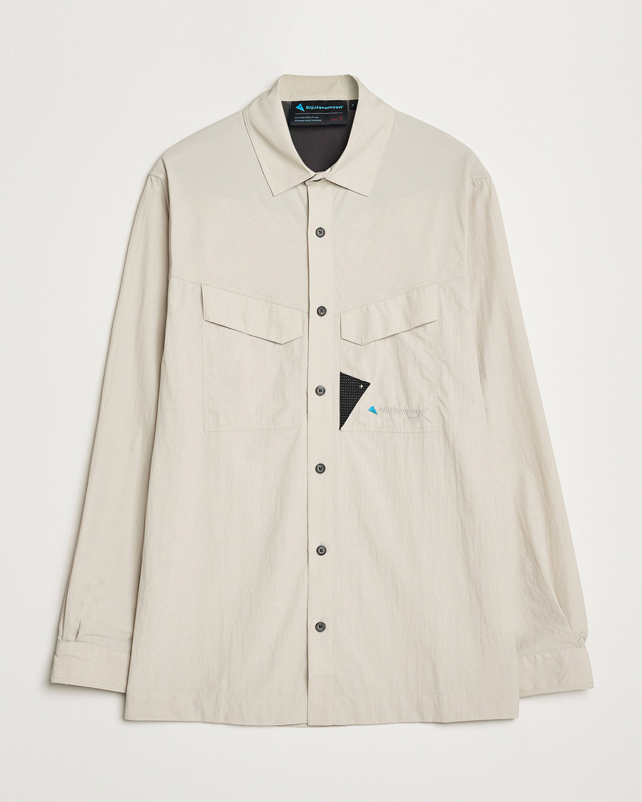 Herre | Skjorter | Klättermusen | Syn Lightweight Ripstop Shirt Silver Creme