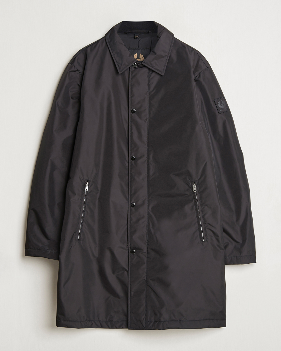 Herre | Jakker | Belstaff | Drill Padded Nylon Coat Black