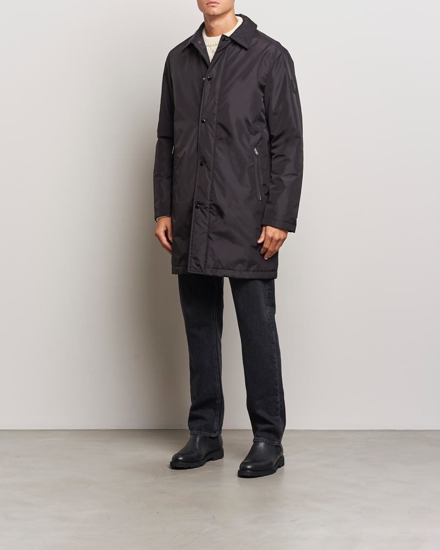 Herre | Jakker | Belstaff | Drill Padded Nylon Coat Black