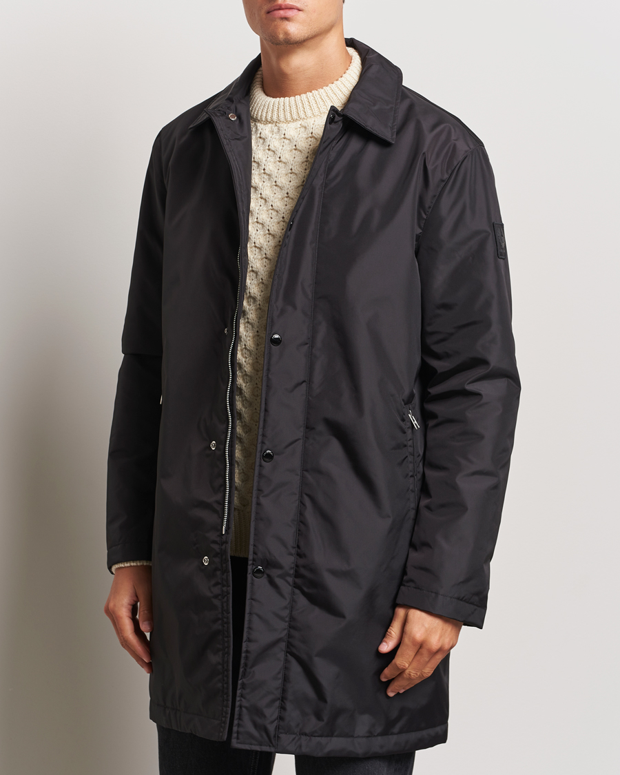 Herre | Jakker | Belstaff | Drill Padded Nylon Coat Black