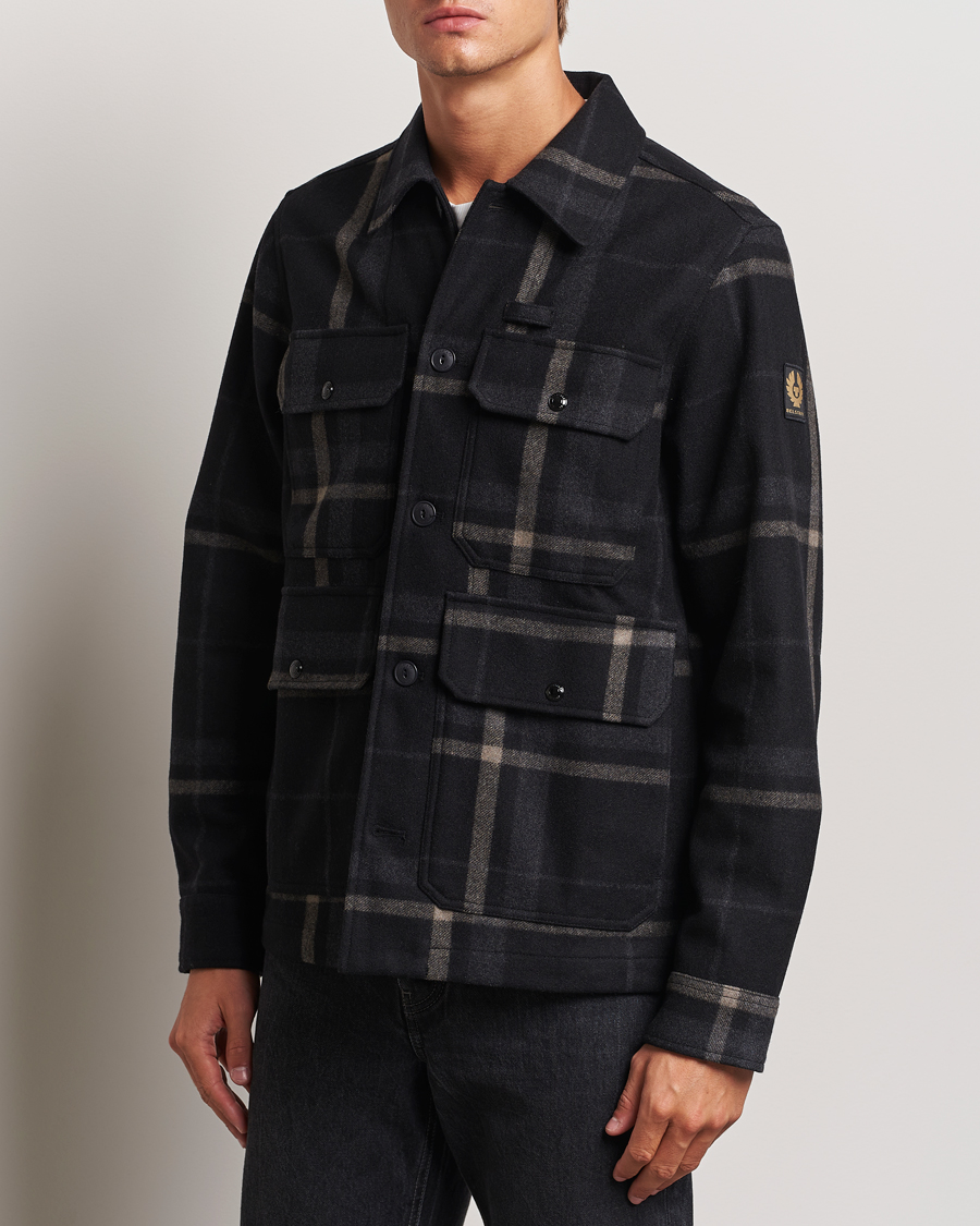 Herre | Jakker | Belstaff | Forge Checked Wool Jacket Charcoal