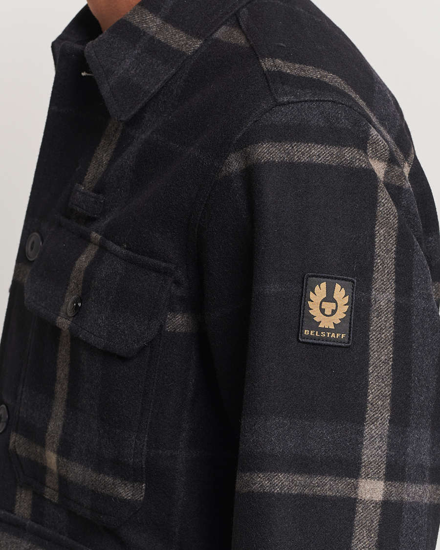 Herre | Jakker | Belstaff | Forge Checked Wool Jacket Charcoal