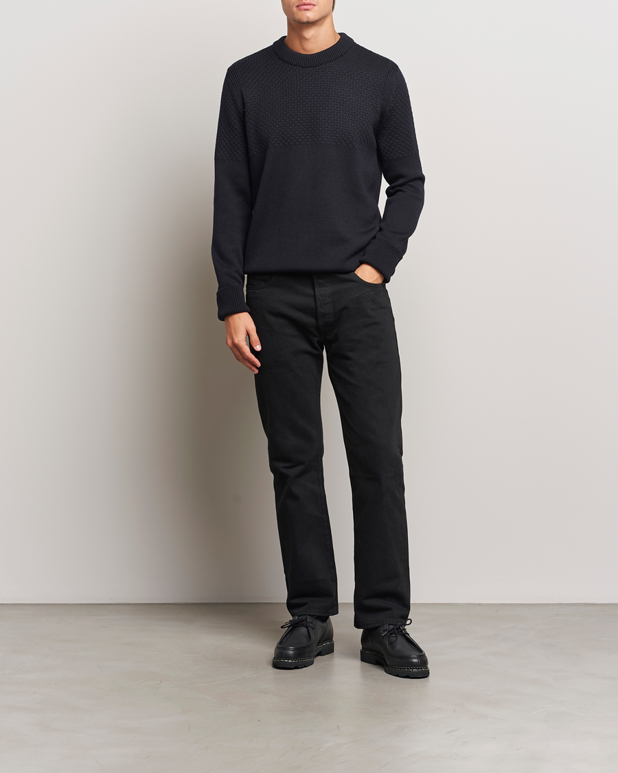 Herre | Trøjer | Belstaff | Sternway Knitted Crewneck Dark Ink