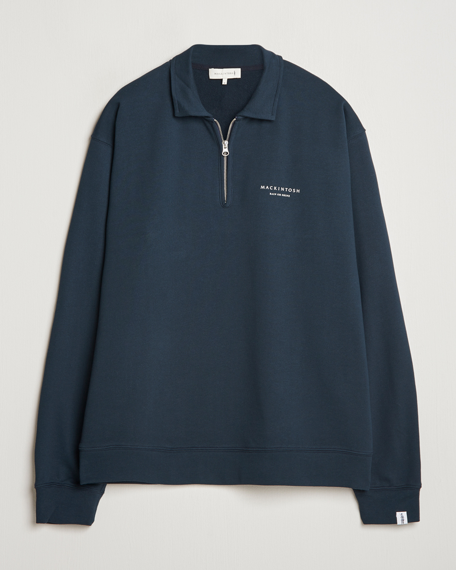 Herre | Trøjer | Mackintosh | Rain Shine Zip Sweatshirt Navy