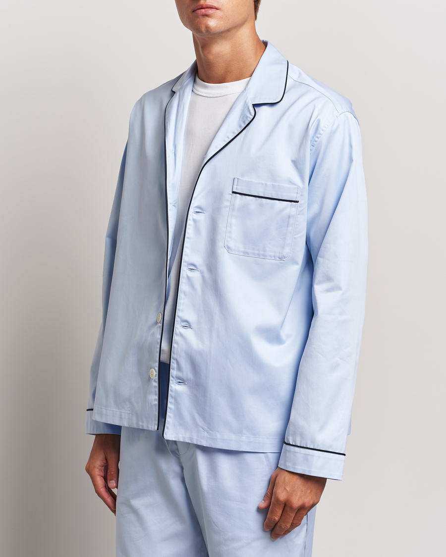Herre | Pyjamas & Morgenkåber | Tekla | Sateen Pyjama Shirt Bellhop Blue