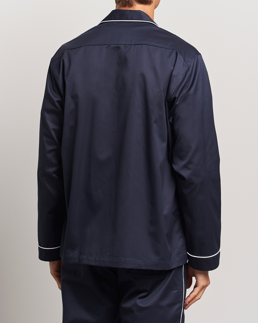 Herre | Pyjamas & Morgenkåber | Tekla | Sateen Pyjama Shirt Chelsea Navy