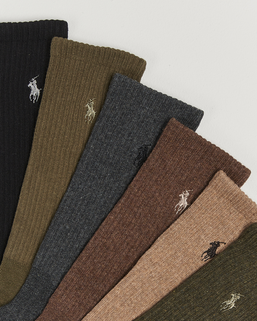 Herre | Undertøj | Polo Ralph Lauren | Polo Ralph Lauren6-Pack Performance Crew SocksBrown