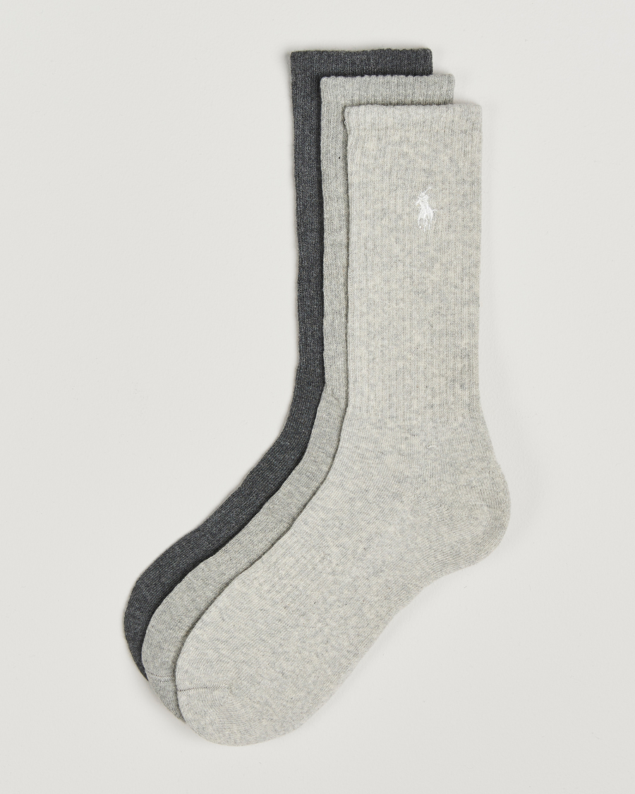Herre | Undertøj | Polo Ralph Lauren | 3-Pack Rib Cotton Sock Grey