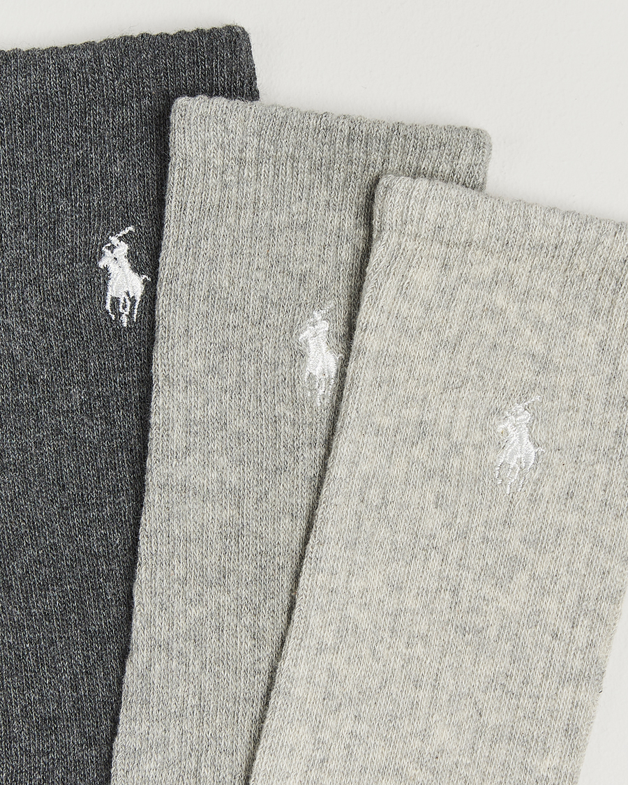 Herre | Undertøj | Polo Ralph Lauren | 3-Pack Rib Cotton Sock Grey