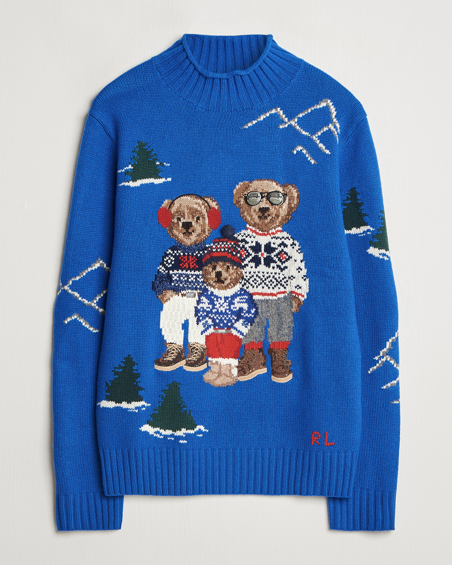 Herre | Trøjer | Polo Ralph Lauren | Family Bear Knitted Polo Heritage Royal