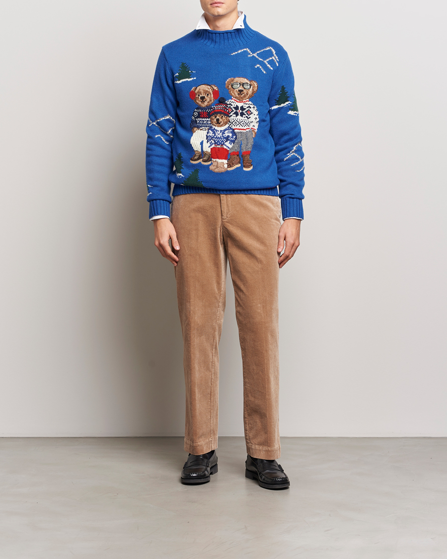 Herre | Trøjer | Polo Ralph Lauren | Family Bear Knitted Polo Heritage Royal