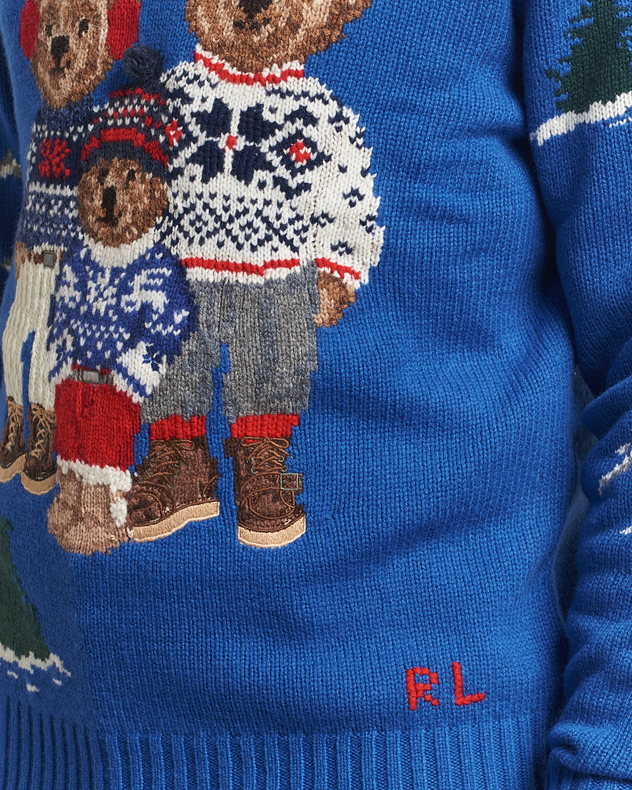 Herre | Trøjer | Polo Ralph Lauren | Family Bear Knitted Polo Heritage Royal