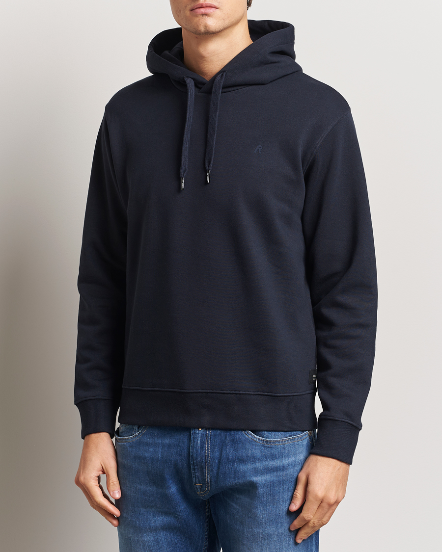 Herre | Trøjer | Replay | Tonal Logo Hoodie Navy