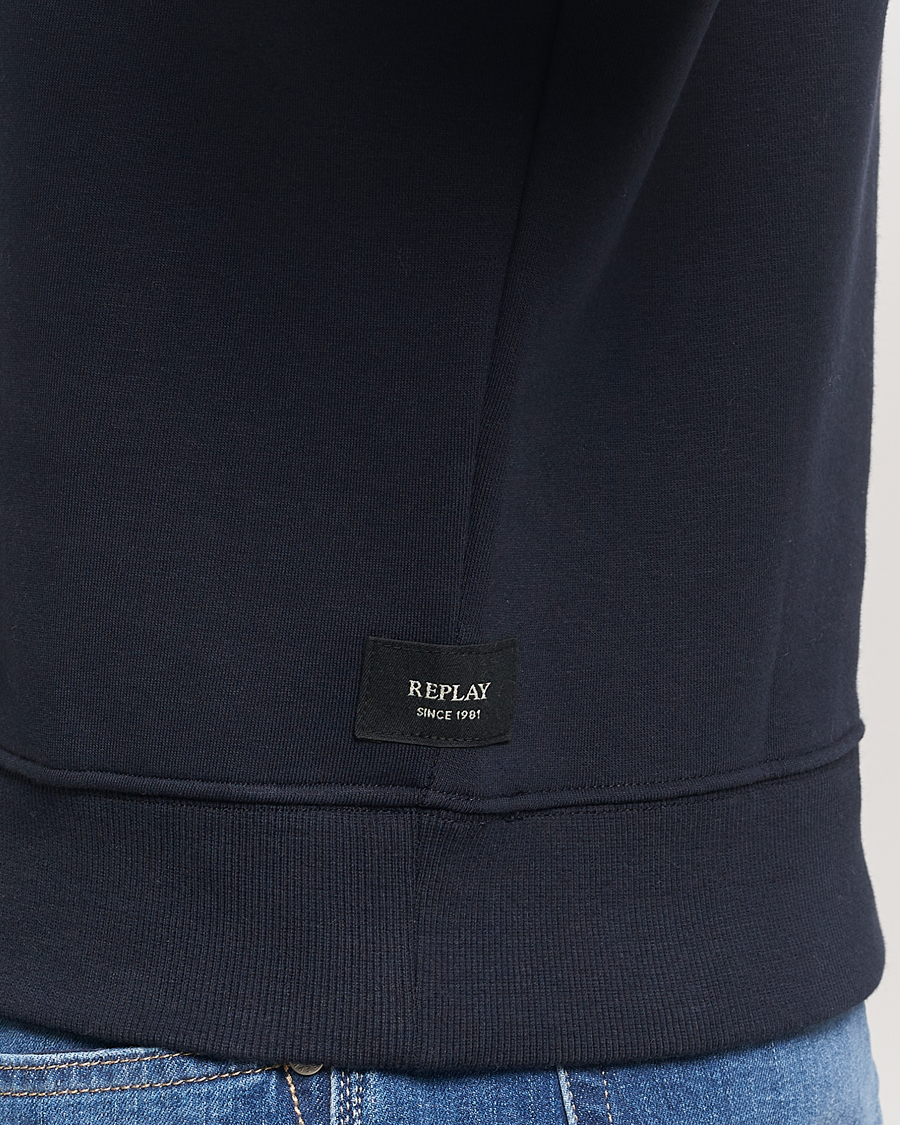 Herre | Trøjer | Replay | Tonal Logo Hoodie Navy