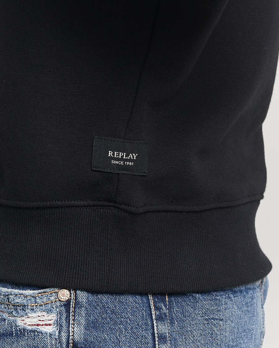 Herre | Trøjer | Replay | Tonal Logo Hoodie Black