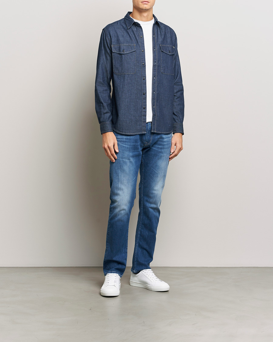 Herre | Skjorter | Replay | Denim Shirt Dark Blue