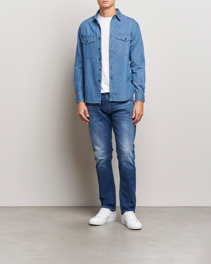 Herre | Skjorter | Replay | Denim Shirt Medium Blue