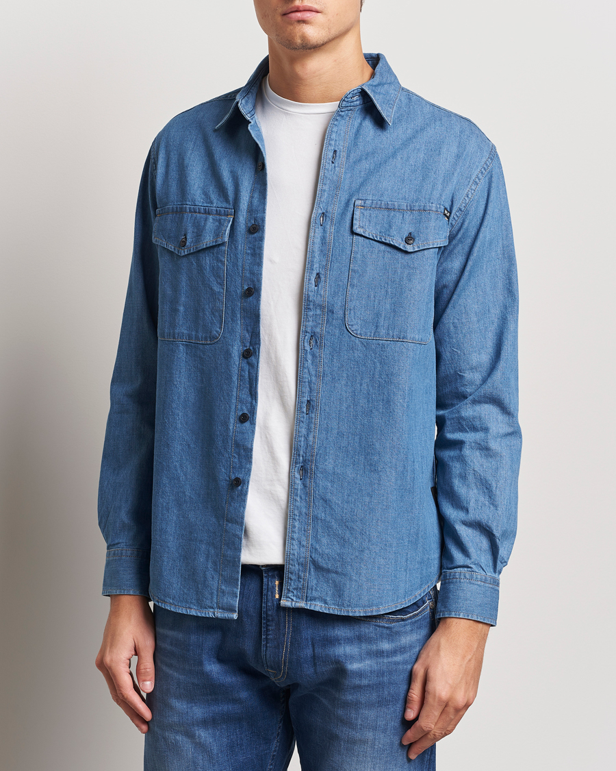 Herre | Skjorter | Replay | Denim Shirt Medium Blue