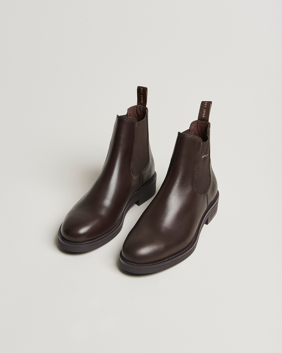 Herre | GANT Prepdale Leather Chelsea Boot Dark Brown | GANT | Prepdale Leather Chelsea Boot Dark Brown