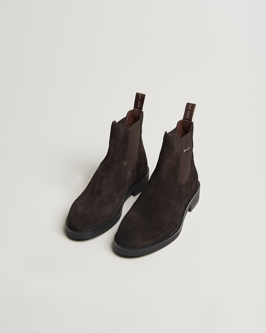 Herre | GANT Prepdale Suede Chelsea Boot Espresso Brown | GANT | Prepdale Suede Chelsea Boot Espresso Brown