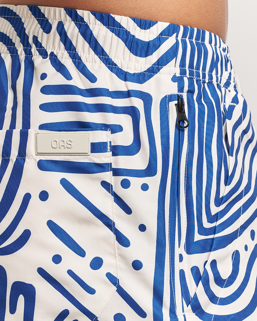 Herre | Badebukser | OAS | Eldovado Swim Shorts Blue/White