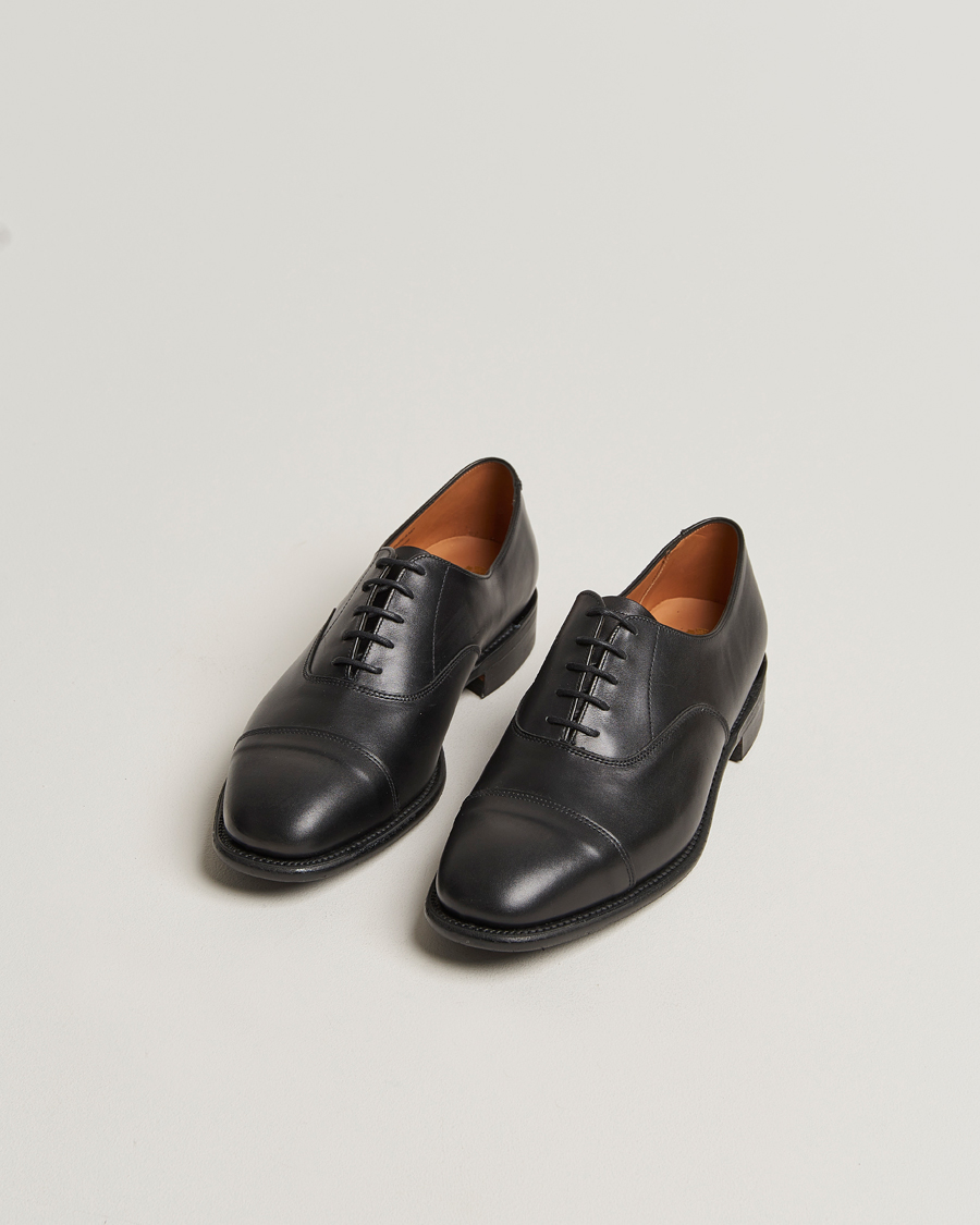 Herre | Sanders Vardy Calf Cap Oxford Black | Sanders | Vardy Calf Cap Oxford Black