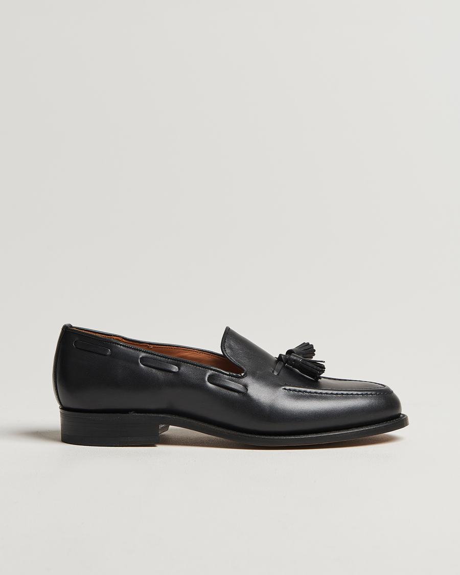 Herre | Sanders Finschley Calf Tassel Loafer Black | Sanders | Finschley Calf Tassel Loafer Black