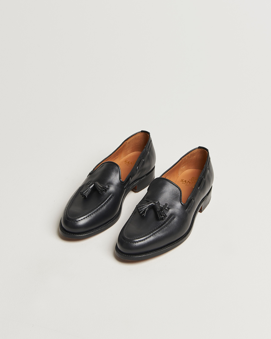 Herre | Sanders Finschley Calf Tassel Loafer Black | Sanders | Finschley Calf Tassel Loafer Black