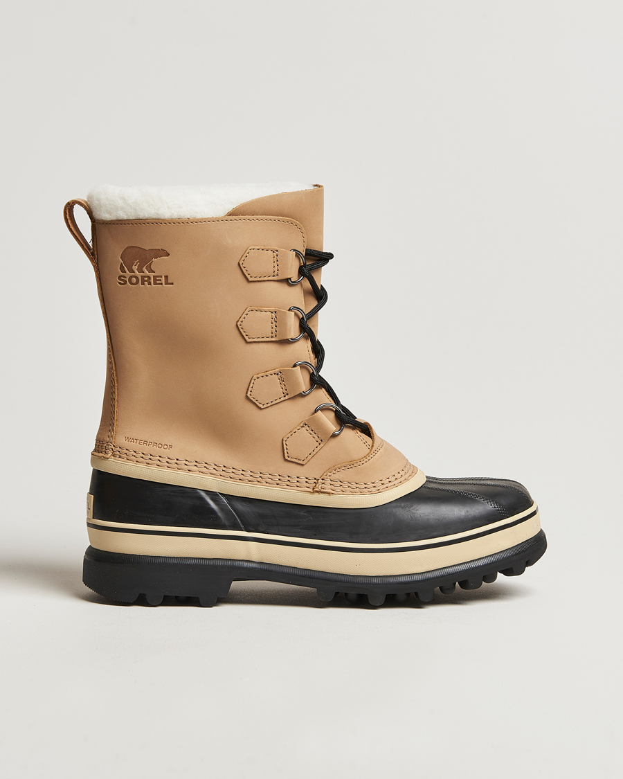 Herre | Støvler | Sorel | Caribou WP Felt Lined Leather Boots Buff