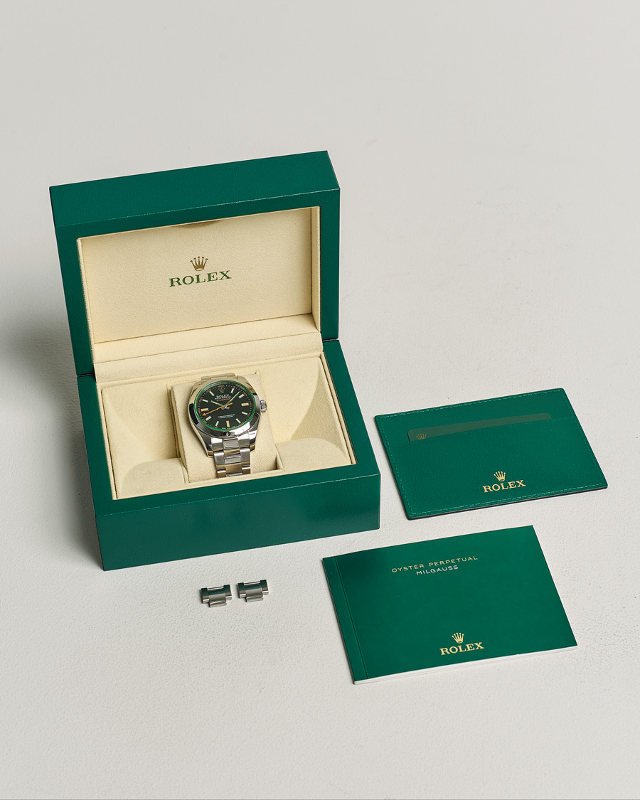 Herre | Rolex Pre-Owned Milgauss 116400GV Silver | Rolex Pre-Owned | Milgauss 116400GV Silver
