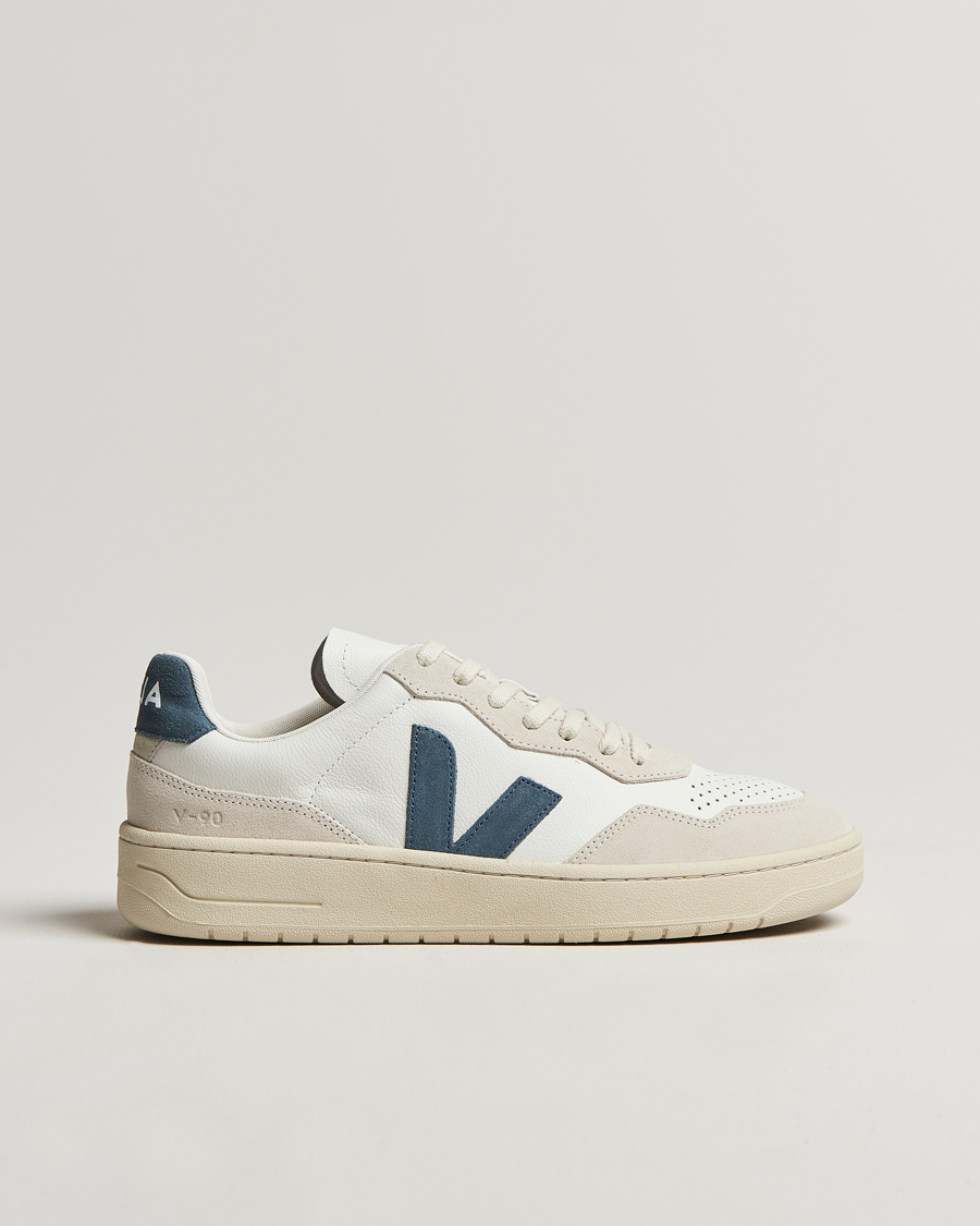 Herre | Veja V-90 Leather Sneaker Extra White California | Veja | V-90 Leather Sneaker Extra White California