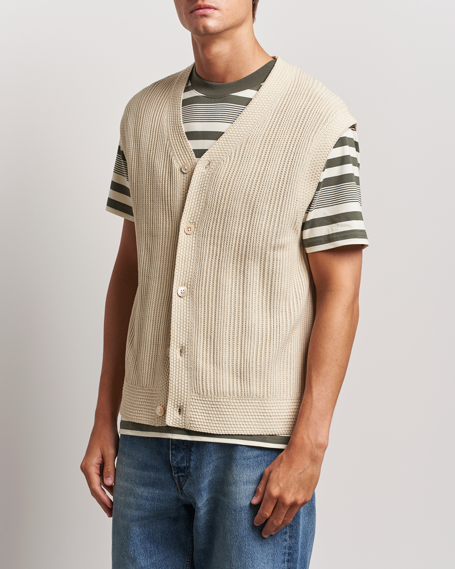 Herre | Trøjer | NN07 | Reece Knitted Vest Ecru